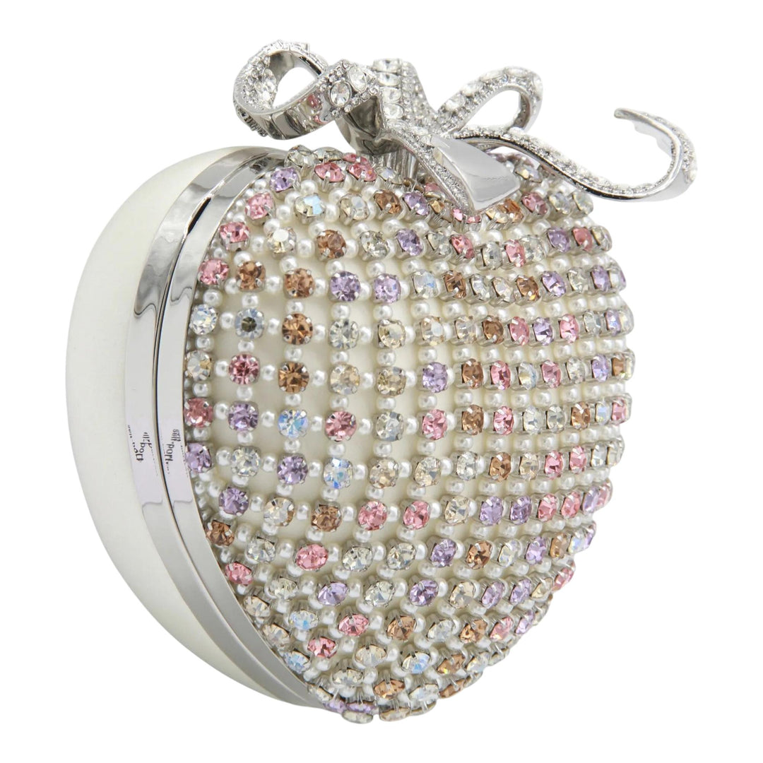 Club21 - Self-Portrait - Multi Crystal Heart Clutch Bag - CLUTCH BAGS - Multi
