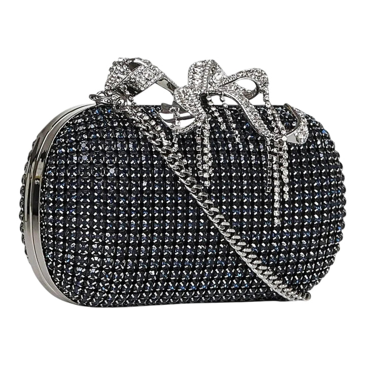 Club21 - Self-Portrait - Navy Chainmail Clutch Bag - CLUTCH BAGS - Navy