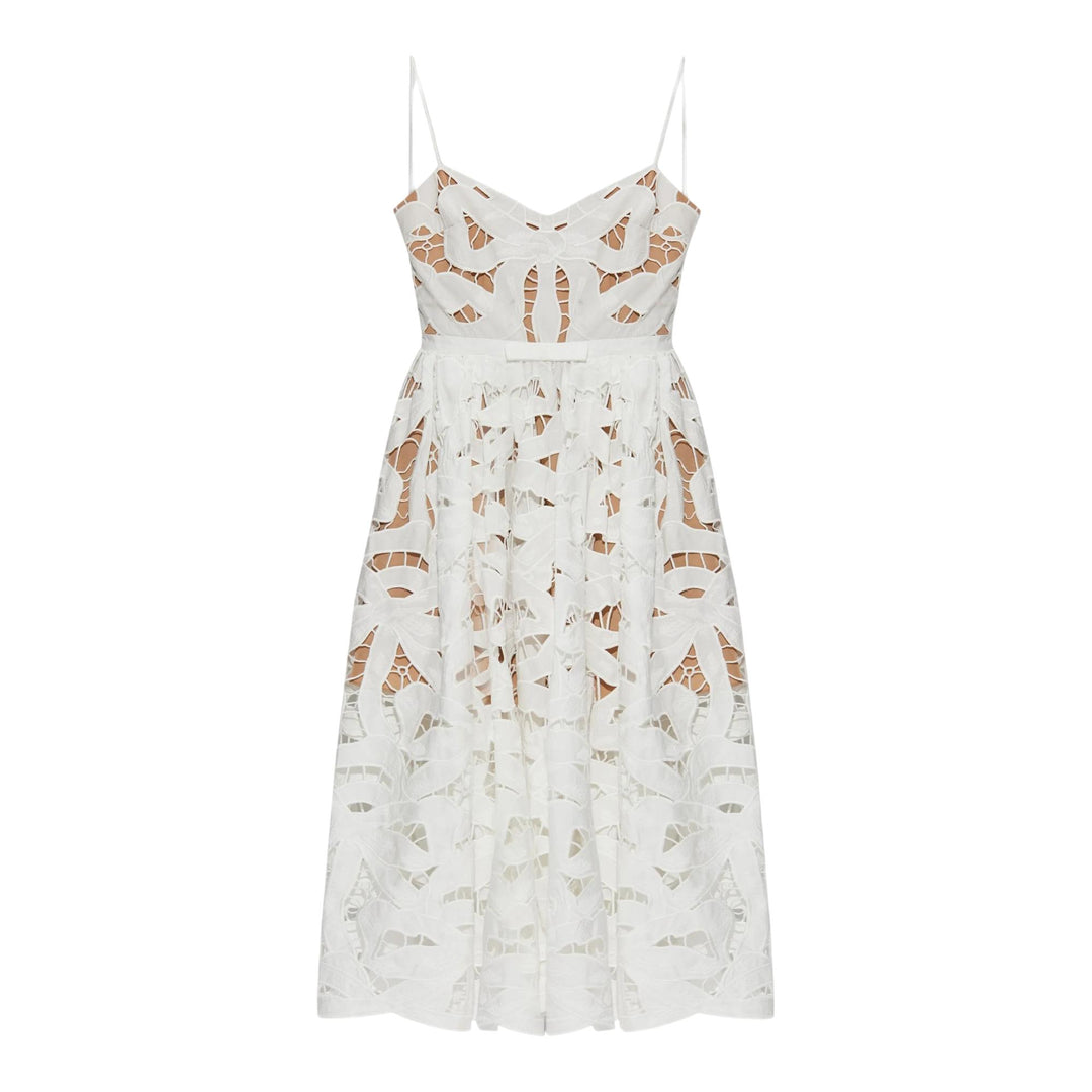 White Bow Embroidered Midi Dress | Self-Portrait | Club 21 Club21.com White Bow Embroidered Midi Dress | Self-Portrait | Club 21 Club21.com