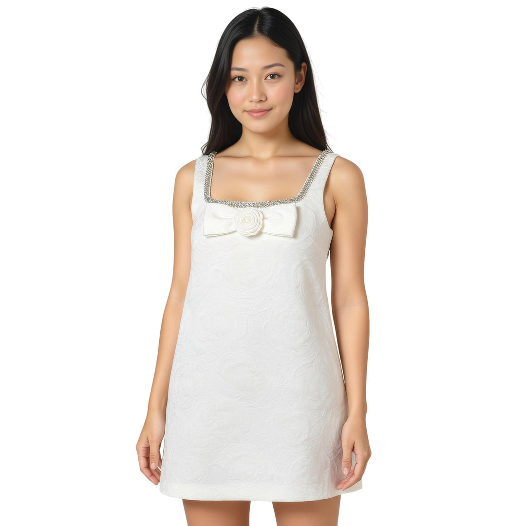 Club21 - Self-Portrait - White Tulle Lace Mini Dress - WOVEN DRESSES - White