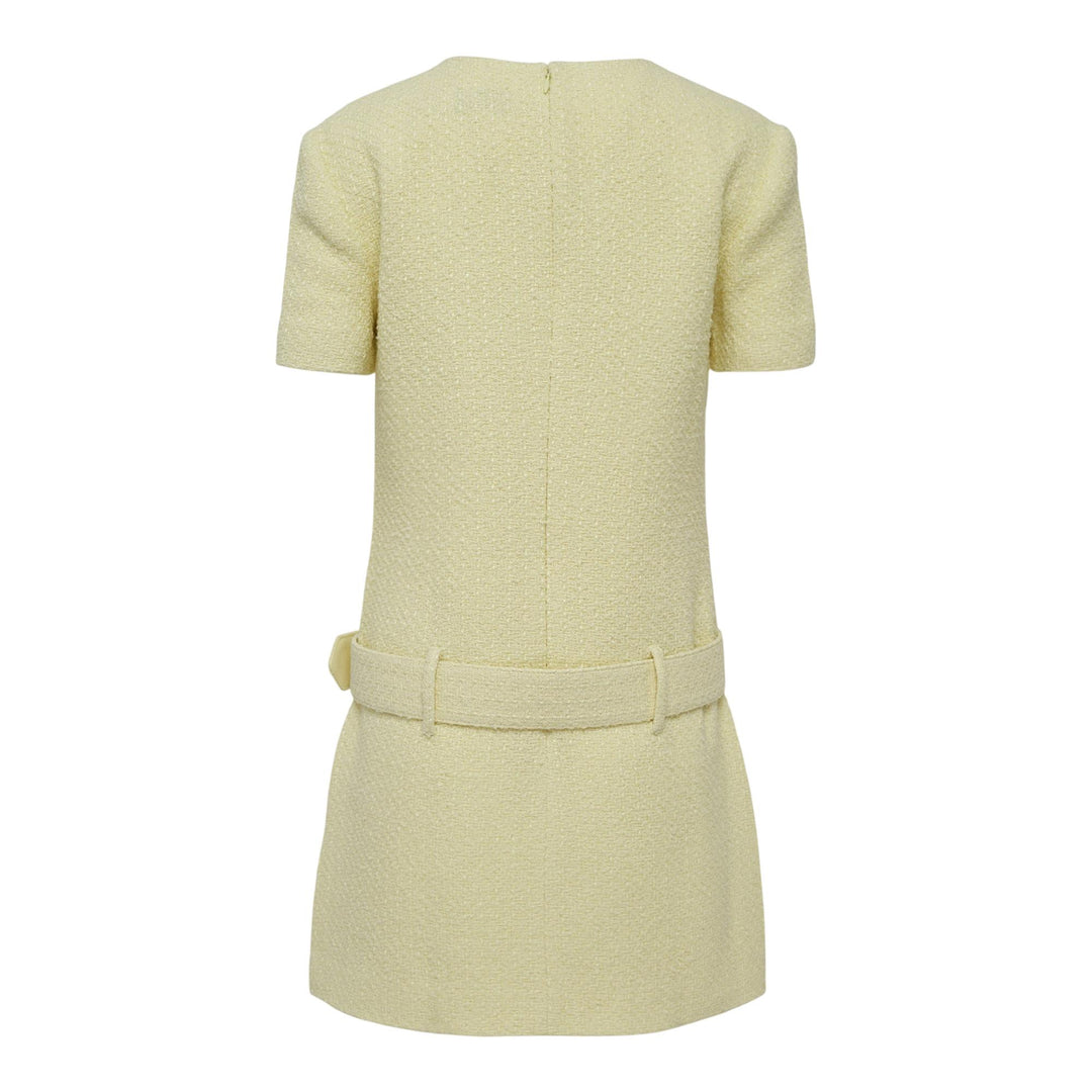 self portrait yellow boucle mini dress Yellow Boucle Mini Dress self-portrait-US