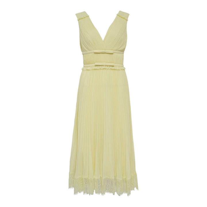self portrait yellow chiffon midi dress Yellow Chiffon Midi Dress self-portrait
