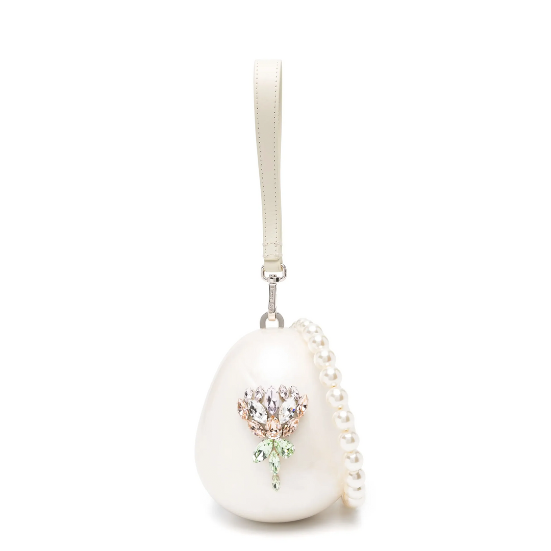 Embellished Micro Pearl Egg Bag