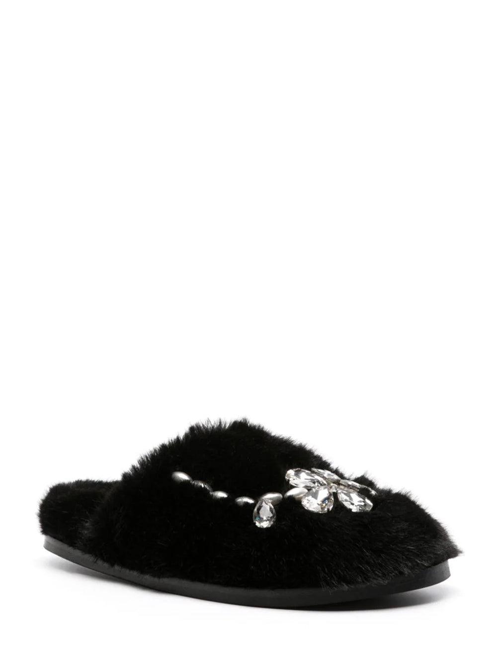 Simone-Rocha-Furry-Slipper-Black-2