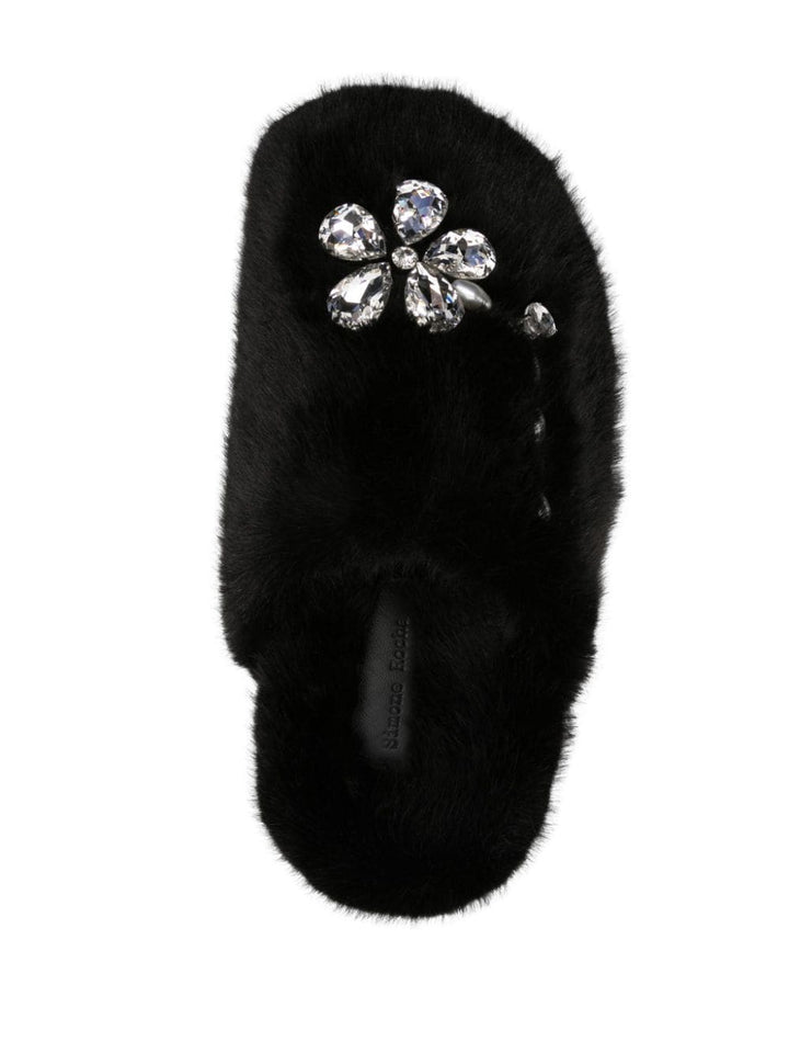 Simone-Rocha-Furry-Slipper-Black-4