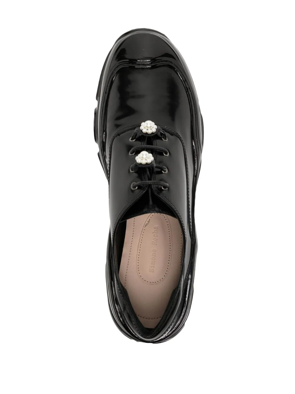 Simone-Rocha-Low-Trek-Lace-Up-Brogue-Shoes-Black-4