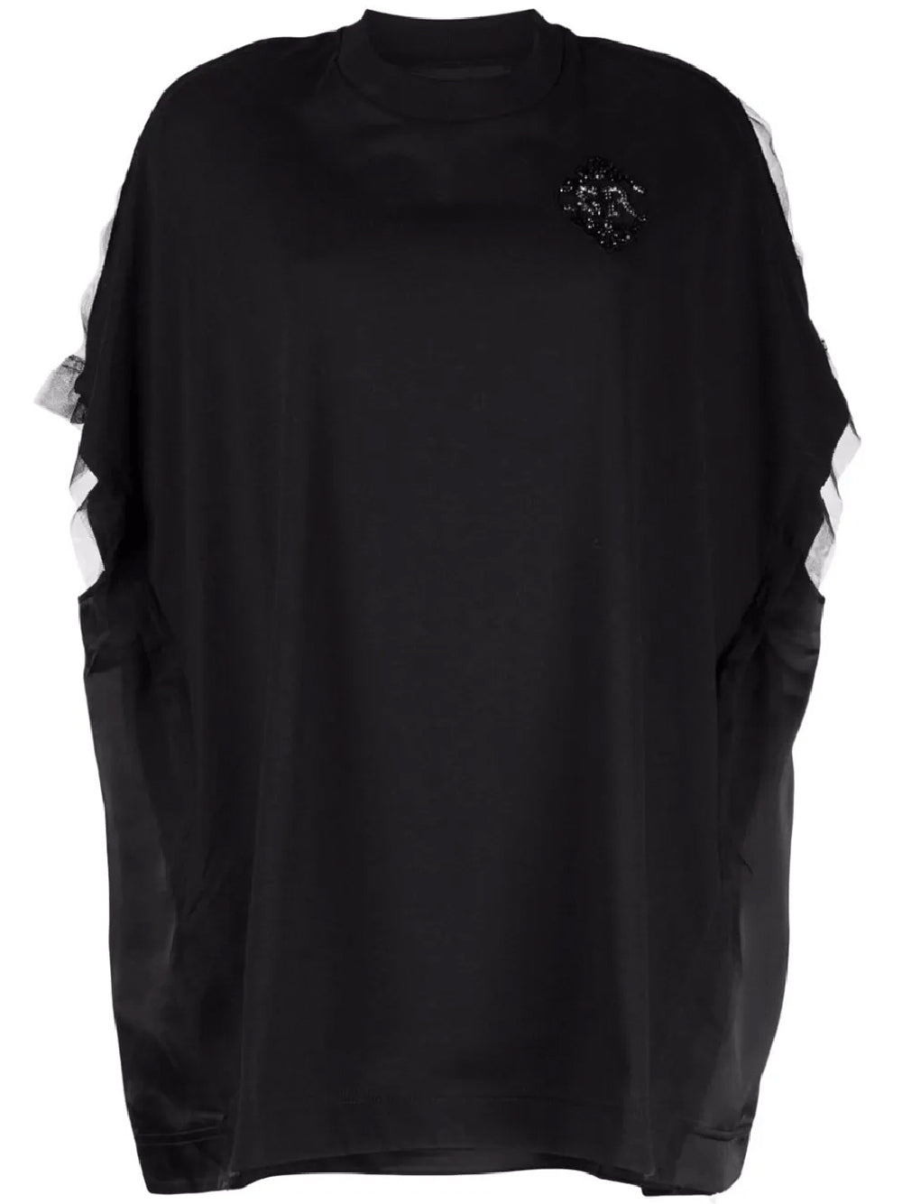 Simone-Rocha-Oversized-T-Shirt-Mini-Dress-Black-1