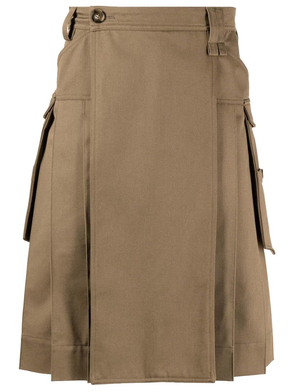 Simone-Rocha-Pleated-Back-Kilt-Drill-Skirt-Khaki-1