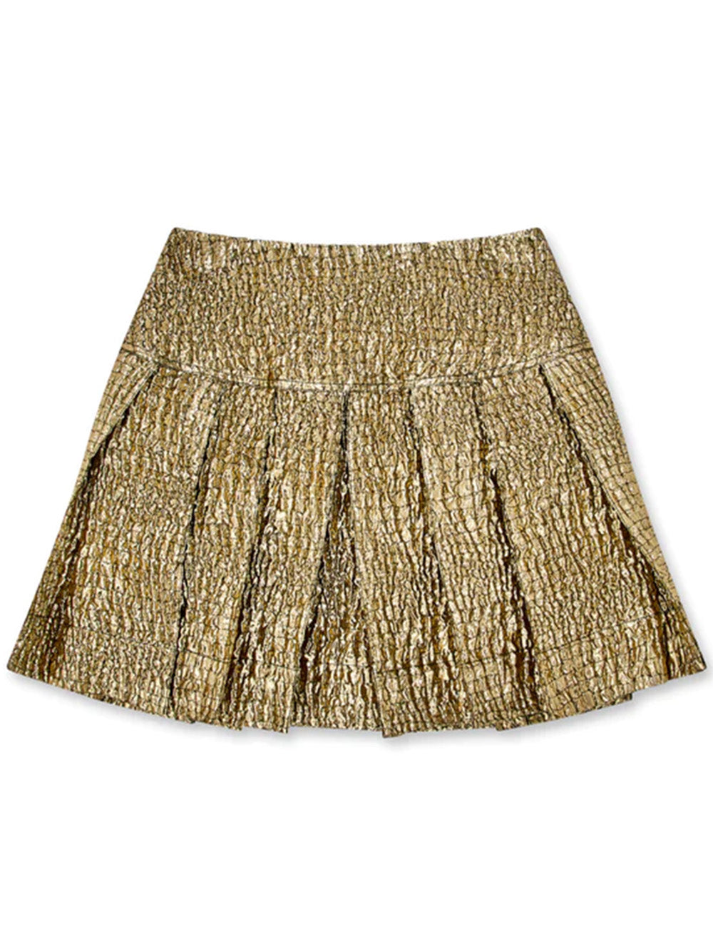 Simone-Rocha-Pleated-Mini-Kilt-Skirt-Gold-2