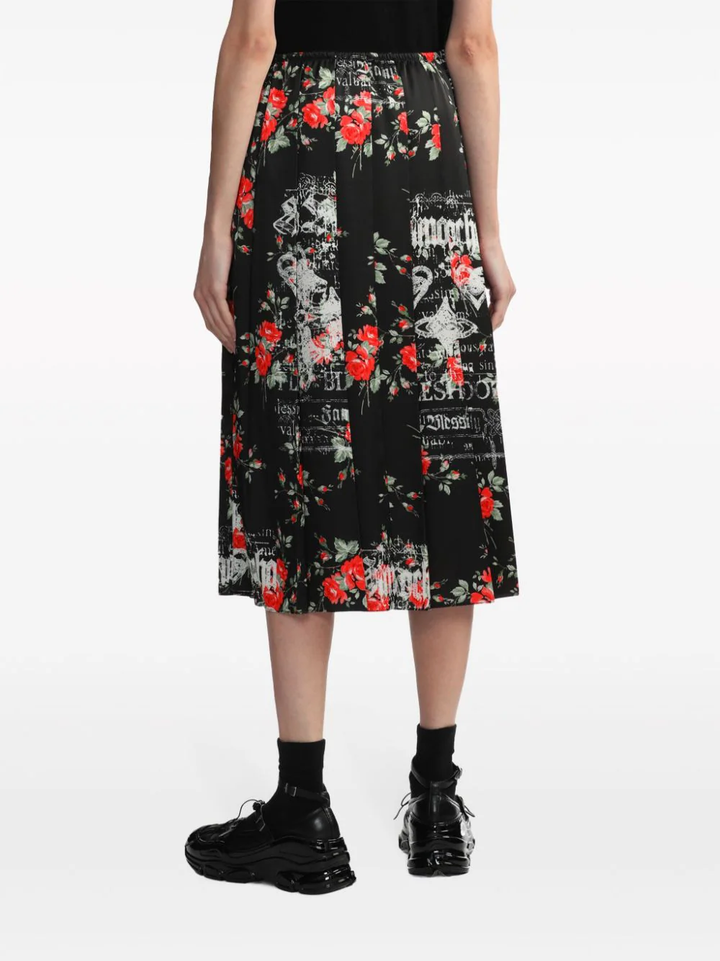 Simone-Rocha-Pleated-Skirt-With-Side-Button-Black-4