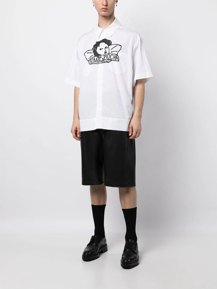 Simone-Rocha-Short-Sleeve-Shirt-With-Graphic-White-2