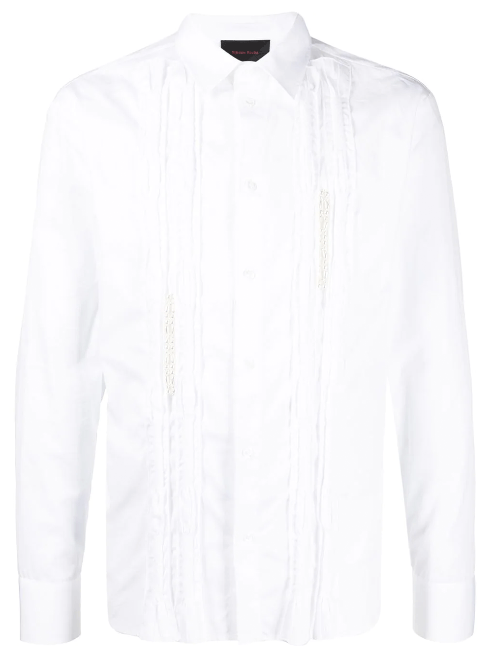 Simone-Rocha-Smocking-Detail-Long-Sleeve-Shirt-White-1