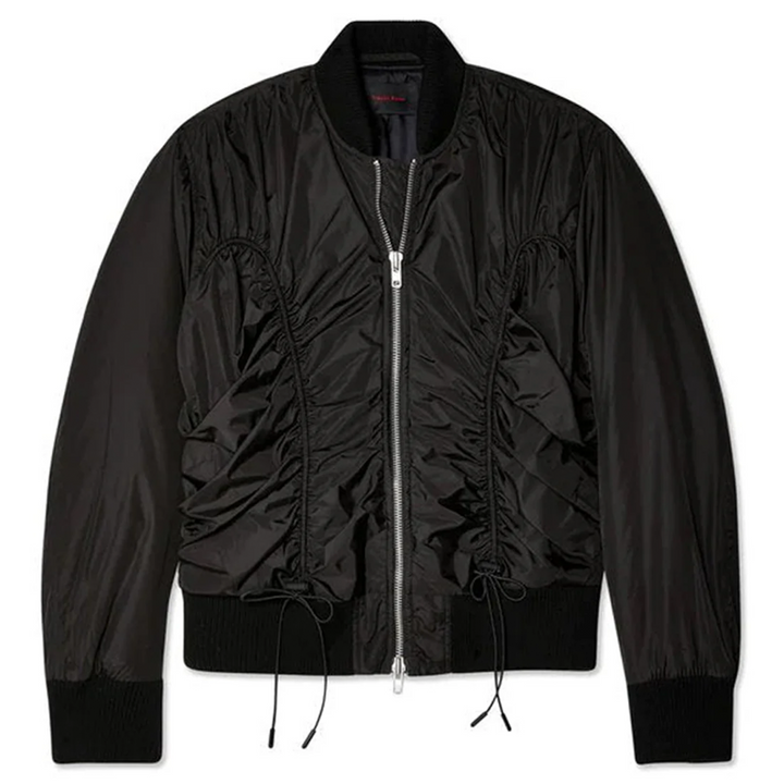 Classic Bomber With Ruching Padded