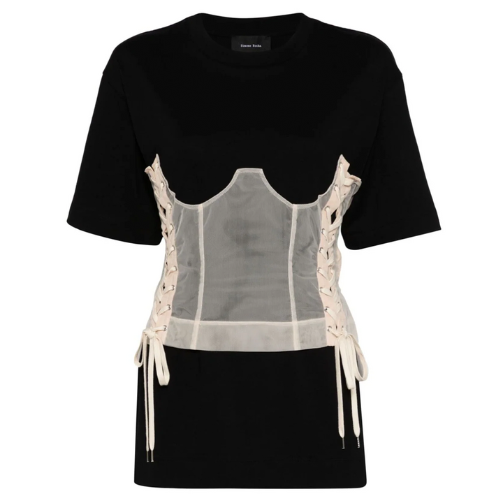 Corset Panel Boxy T-Shirt