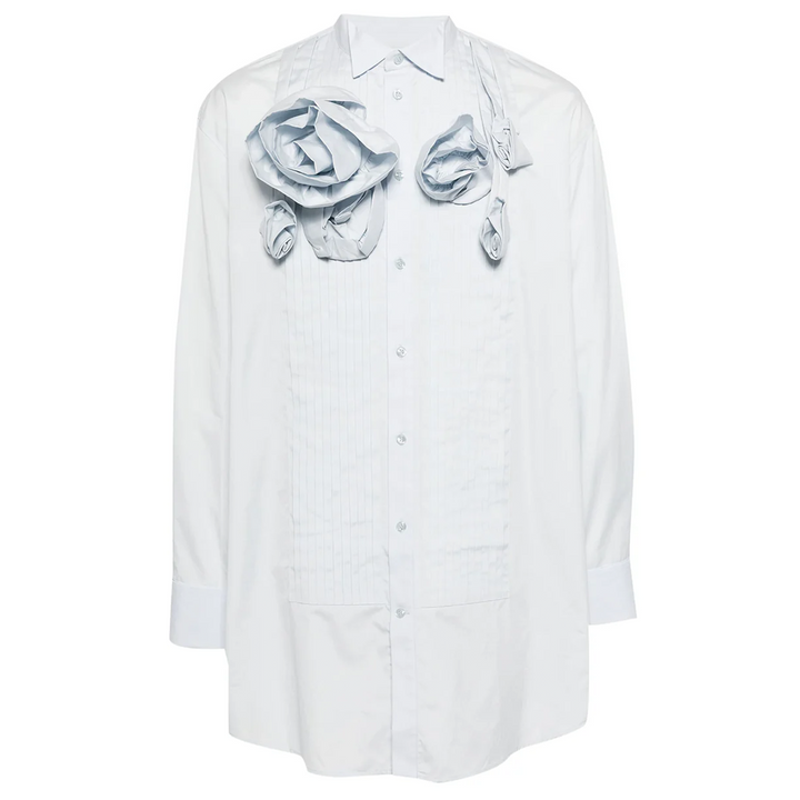 Dress Shirt With Rose Applique