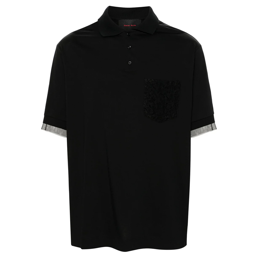 Lace Pocket Polo Shirt