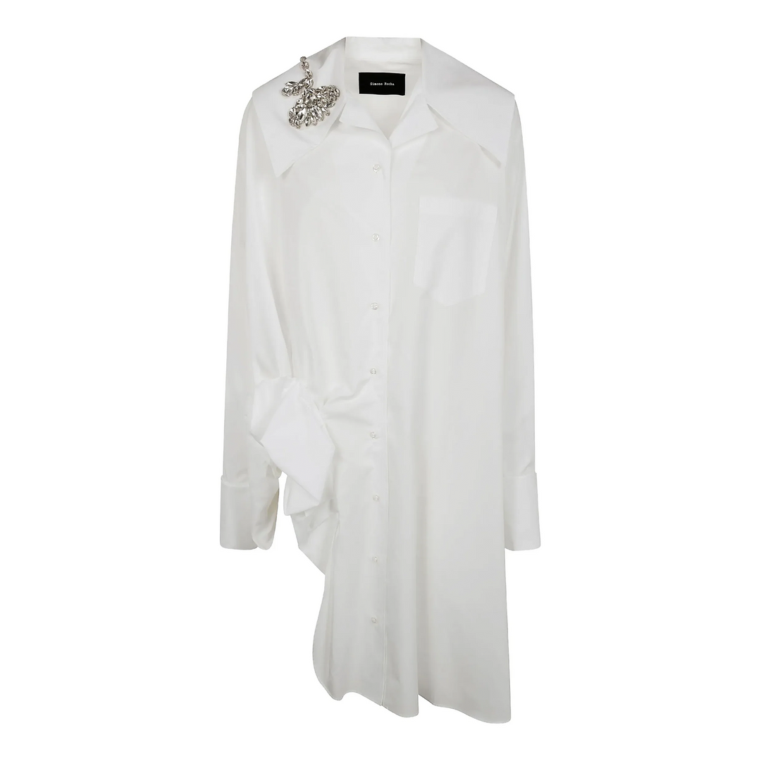 Oversized Gathered Slit Detail Top