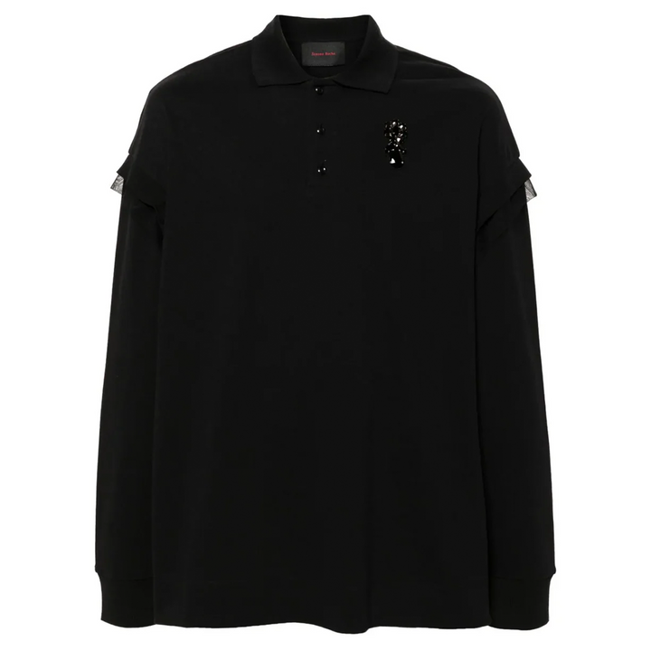 Oversized Long Sleeve Polo Shirt