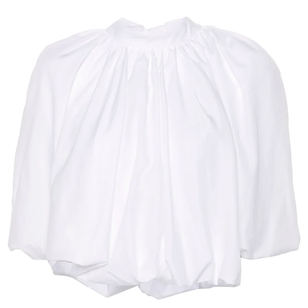 Puff Sleeve Back Bow Balloon Top