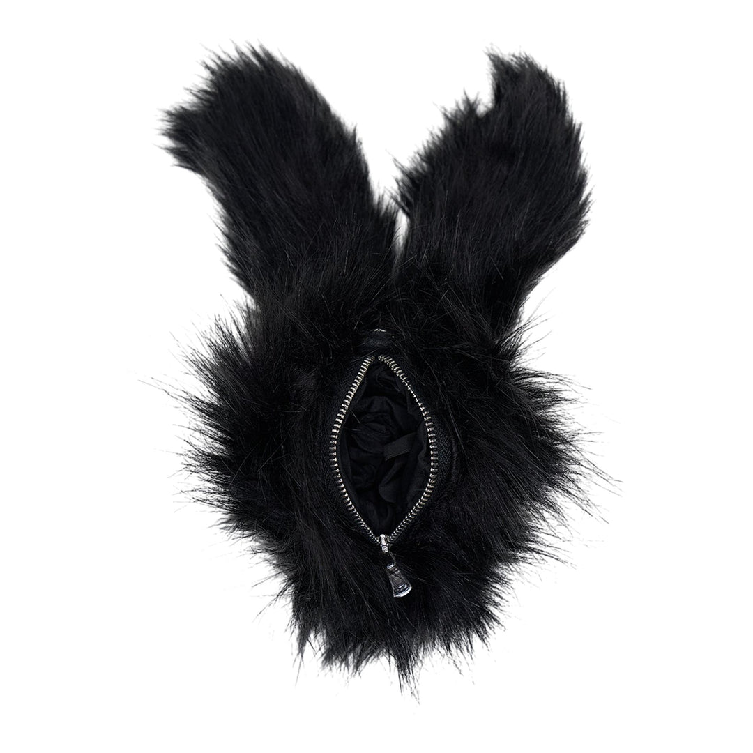 Club21 - Simone Rocha - Faux Fur Hare Coin Purse Bag Charm - COIN POUCHES - Black