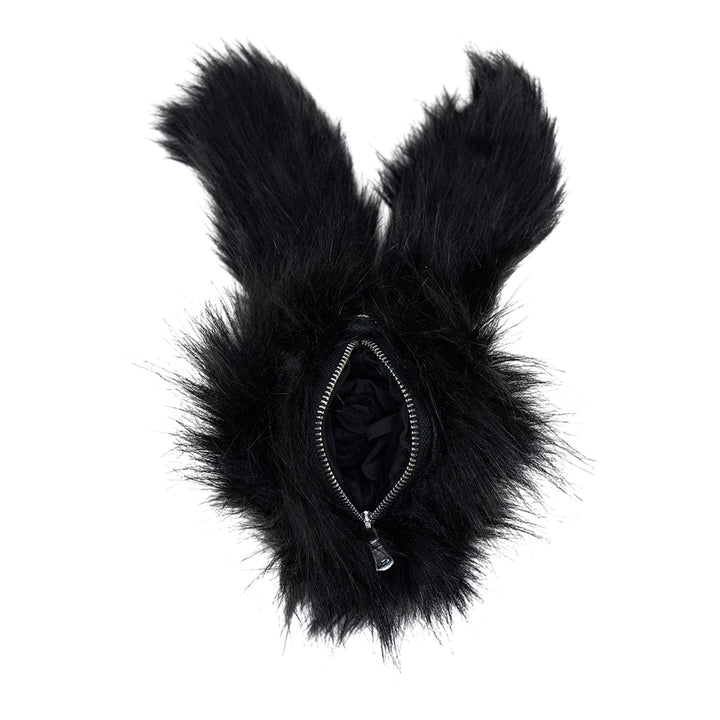 Club21 - Simone Rocha - Faux Fur Hare Coin Purse Bag Charm - COIN POUCHES - Black