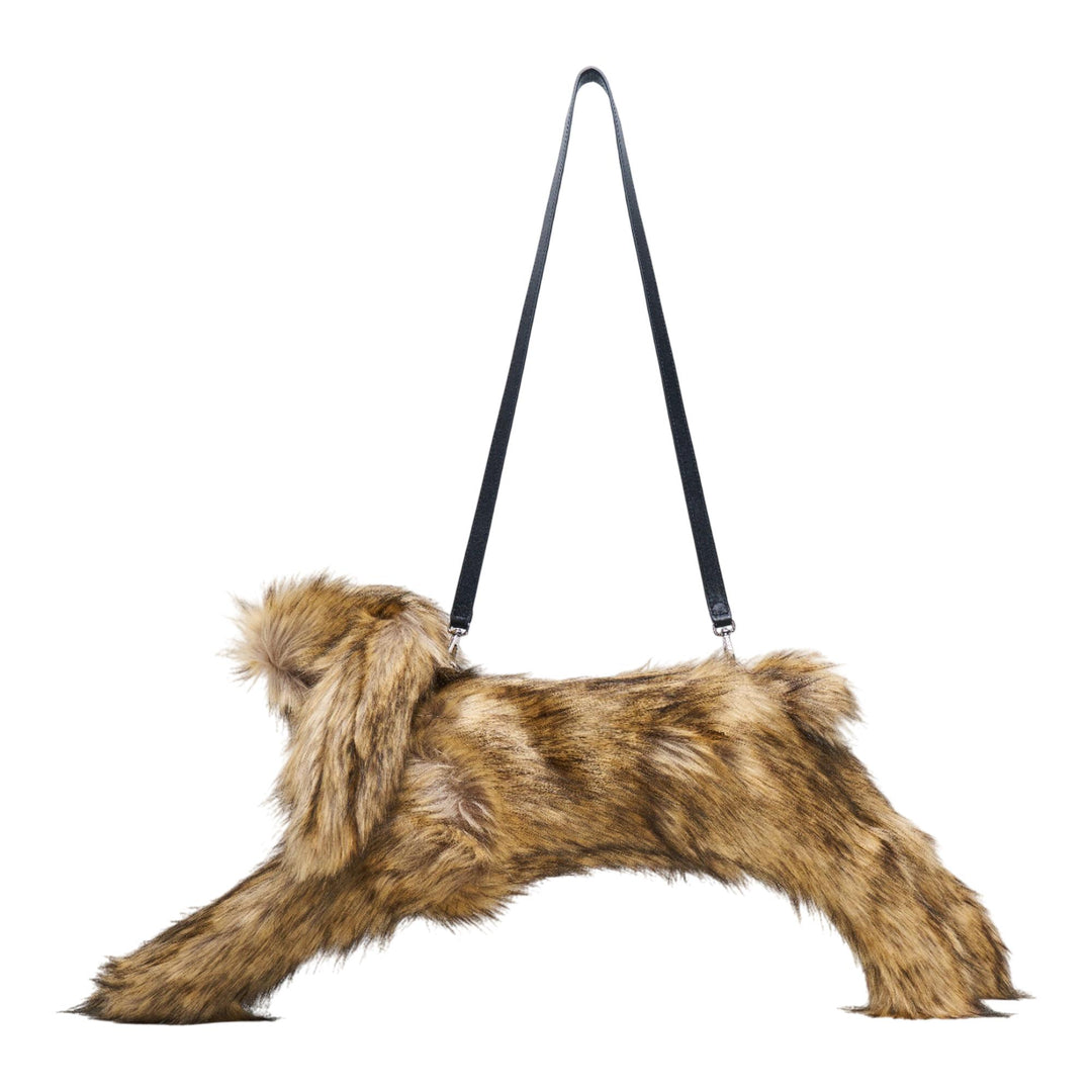 Club21 - Simone Rocha - Faux Fur Hare Crossbody Bag - HANDBAGS - Brown