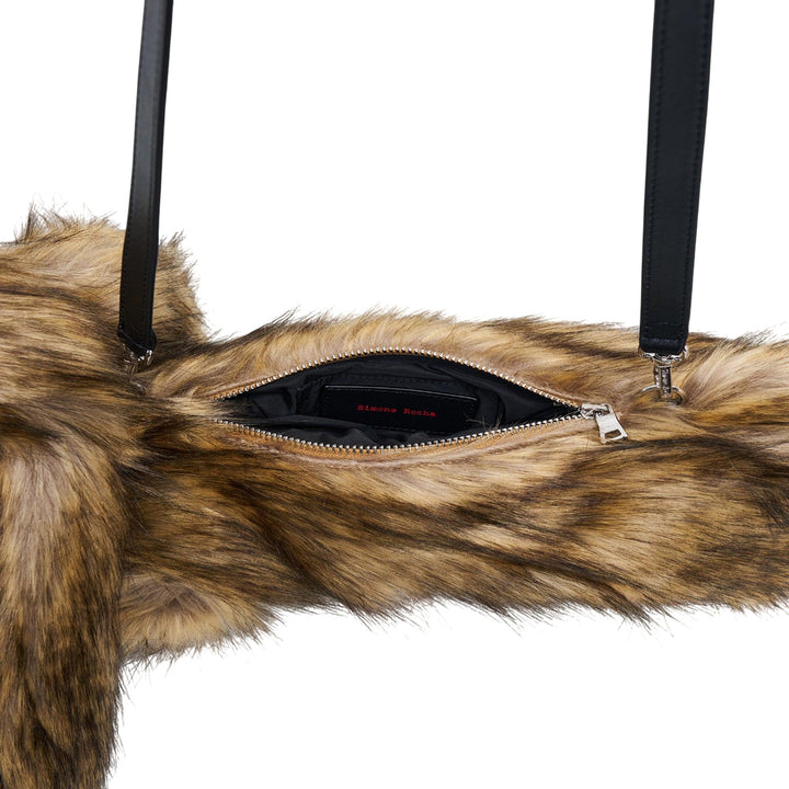 Club21 - Simone Rocha - Faux Fur Hare Crossbody Bag - HANDBAGS - Brown