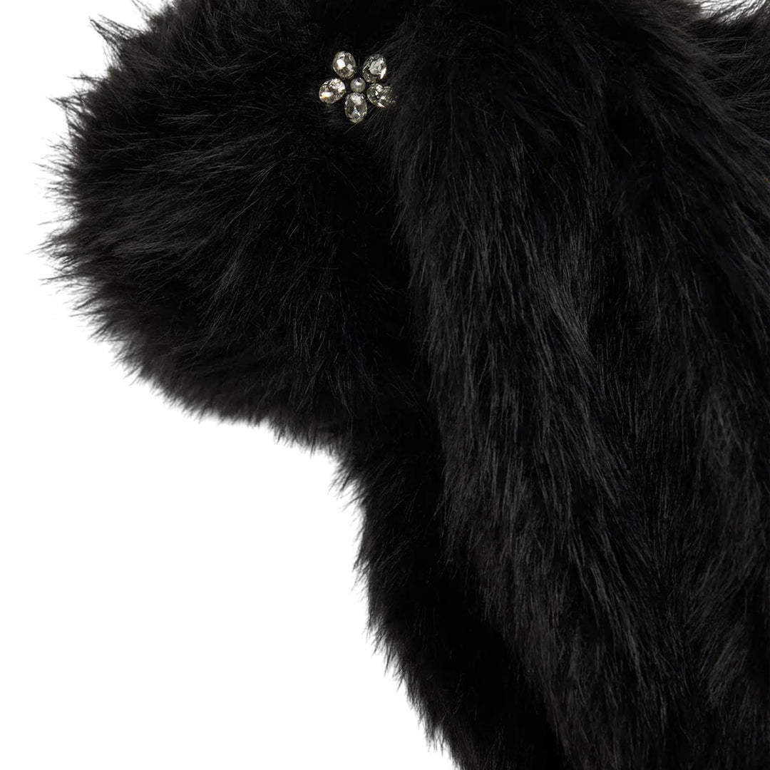 Club21 - Simone Rocha - Long Faux Fur Hare Scarf - SCARVES - Black