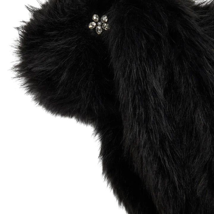 Club21 - Simone Rocha - Long Faux Fur Hare Scarf - SCARVES - Black