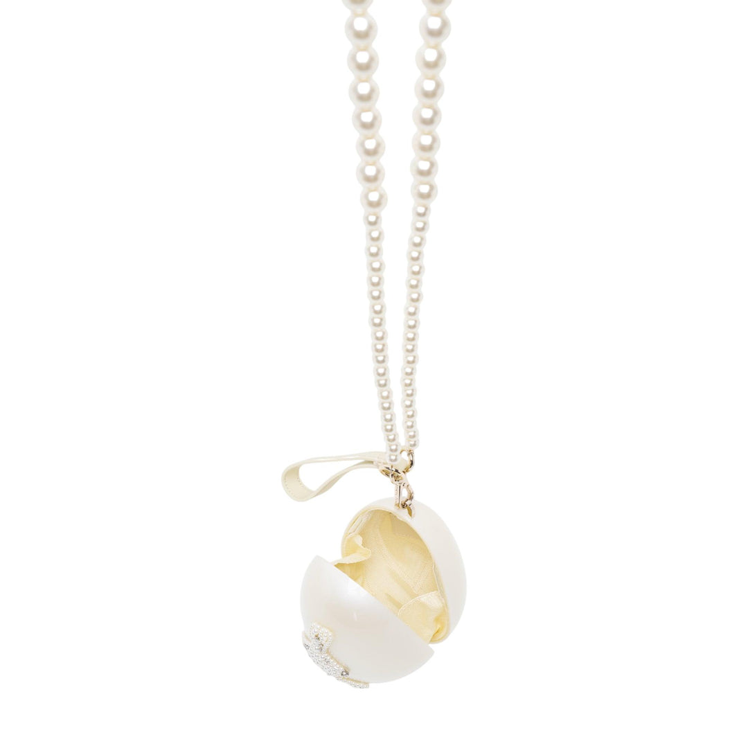 Club21 - Simone Rocha - Micro Egg Bag With Pearl Crossbody - CROSS BODY - White