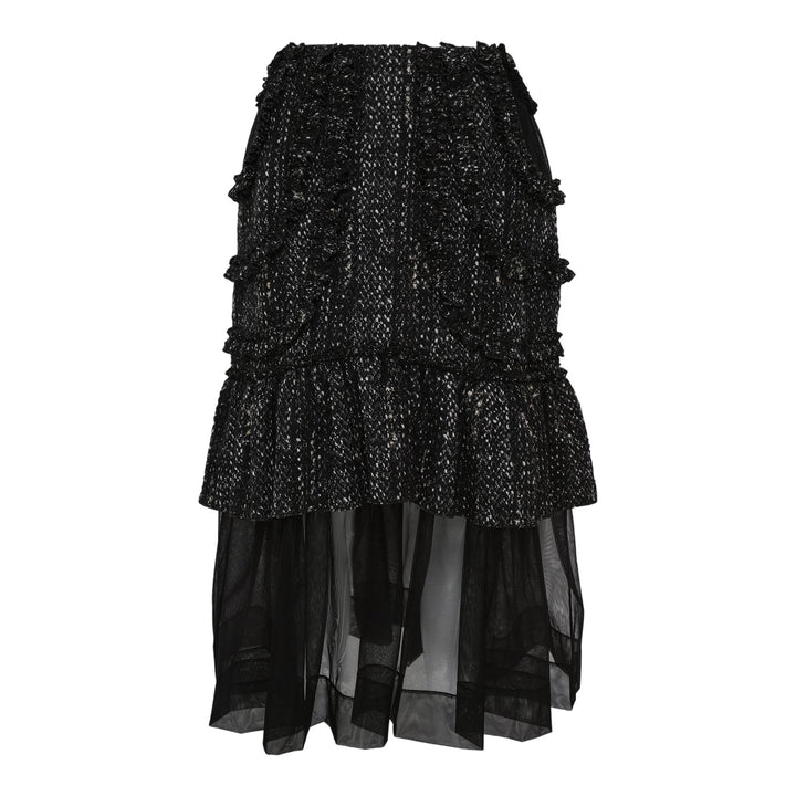Club21 - Simone Rocha - Multi Frill Patchwork Fray Skirt - SKIRTS - Black