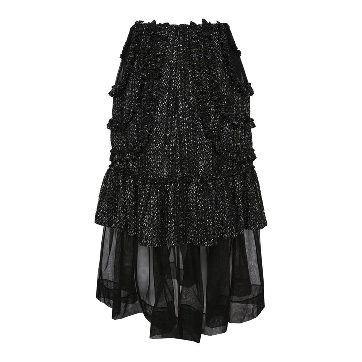 Club21 - Simone Rocha - Multi Frill Patchwork Fray Skirt - SKIRTS - Black
