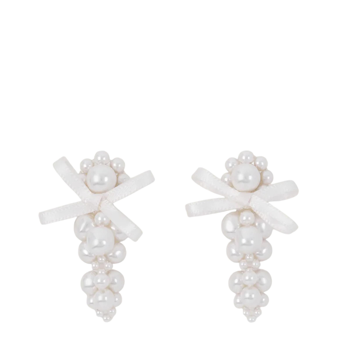 Petite Bow Detail Cluster Earrings