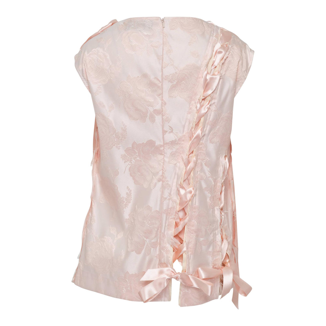 Club21 - Simone Rocha - Unraveling Ribbon Brocade Top - BLOUSES - Pink