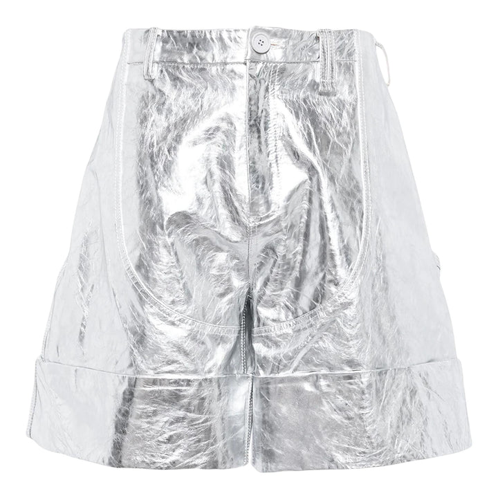 Club21 - Simone Rocha - Wide Leg Chaps Shorts Distress - SHORTS - Silver