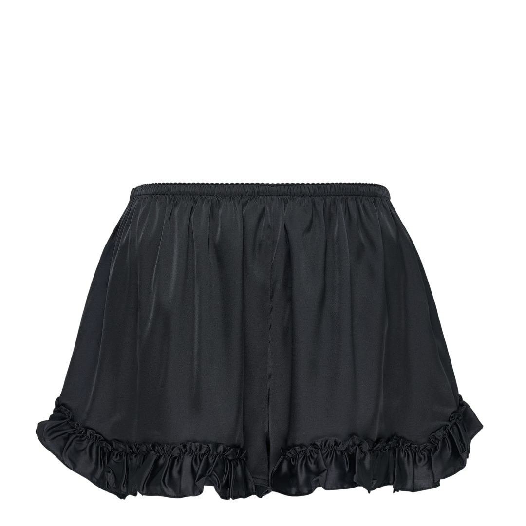 Ruffle Frill Satin Shorts
