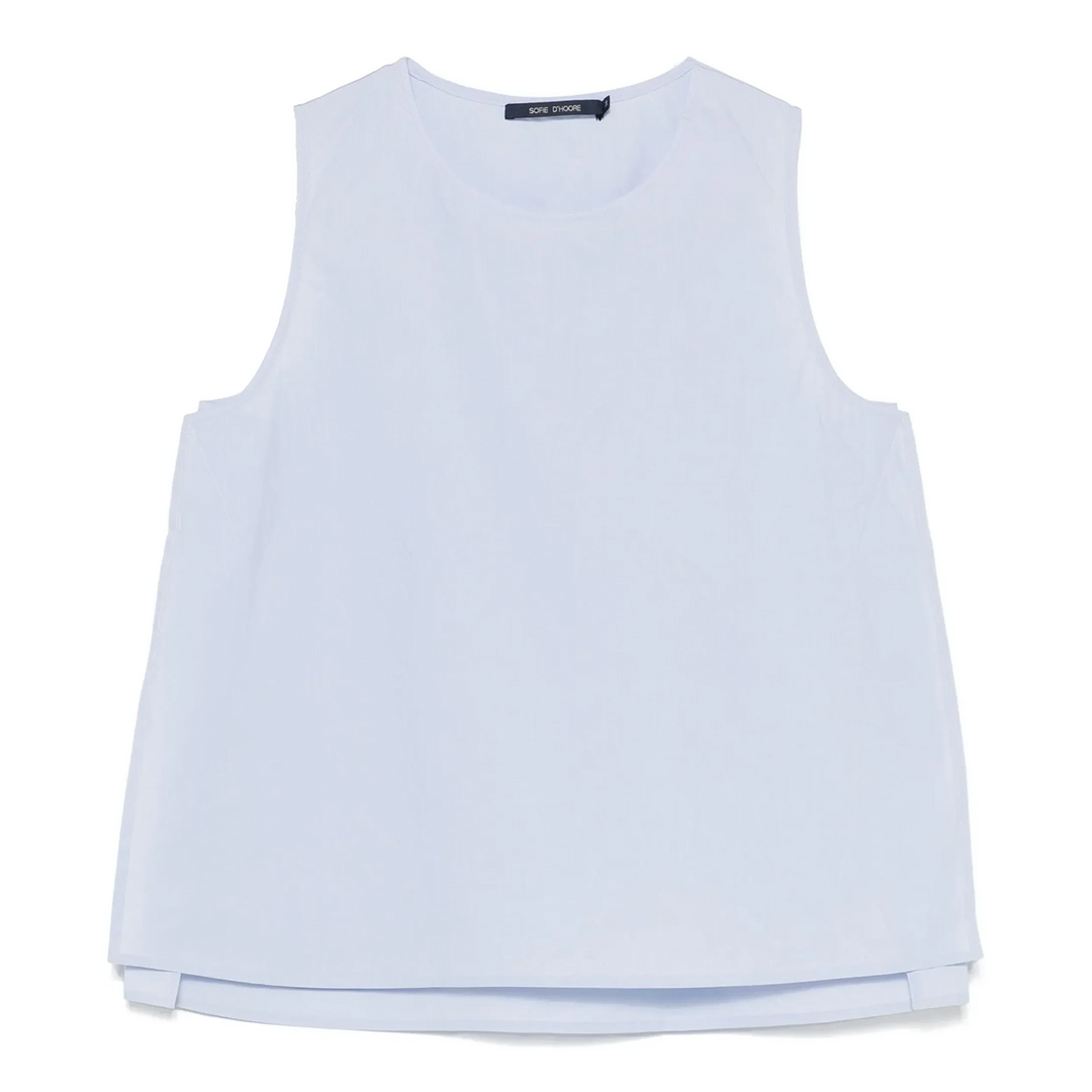 Sleeveless Waxed Coated Tank Top