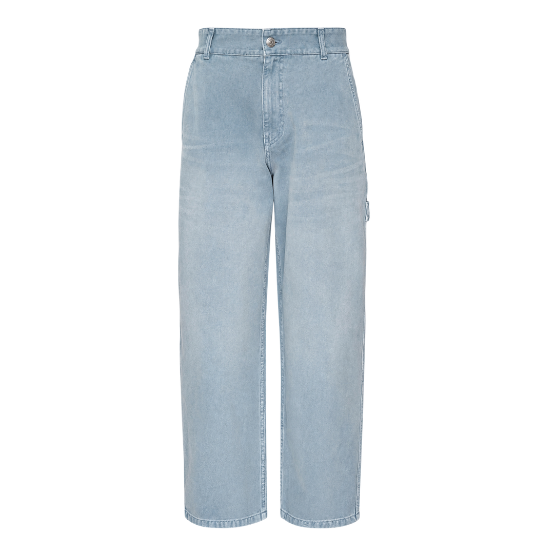 Straight Cut Washed Jeans