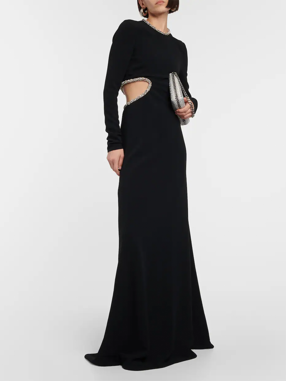 Stella McCartney Embelished Gown With Waist Cut Black 2