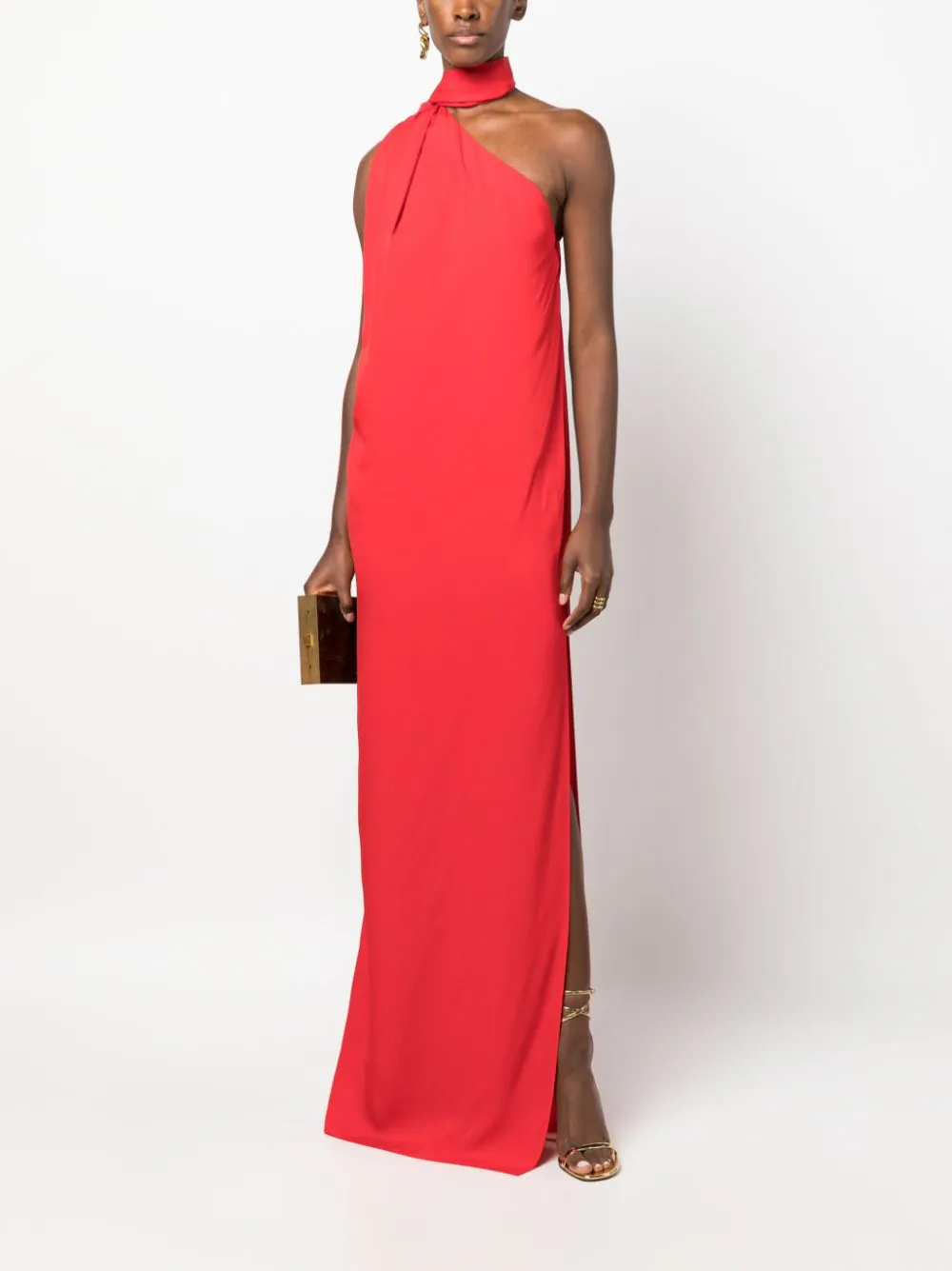 Stella-McCartney-Scarf-Long-Dress-Red-2