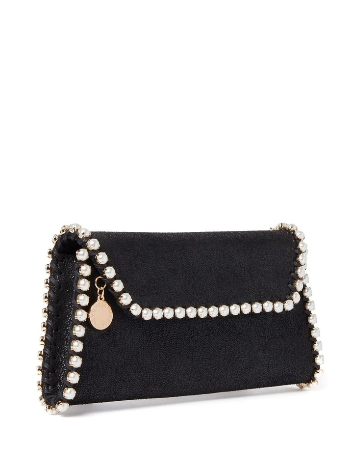 Stella-Mccartney-Pouch-Shaggy-Deer-With-Pearl-Chain-Black-3