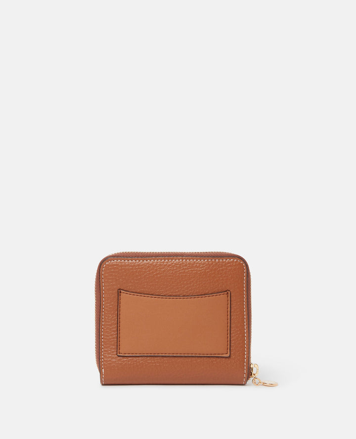 Stella Mccartney Zip Around Mini Wallet Embossed Brown 2