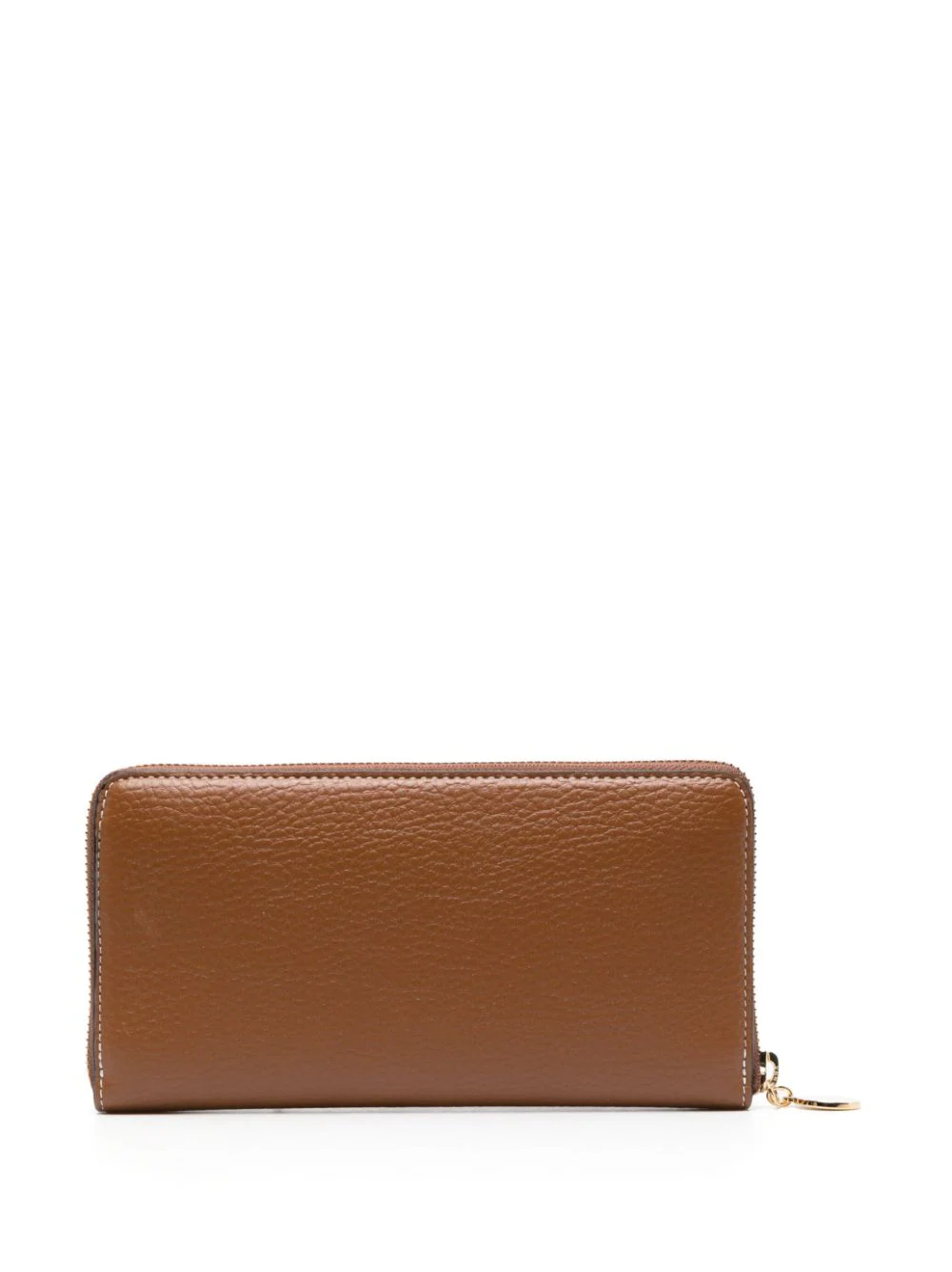 Stella Mccartney Zip Wallet Embossed Grainy Mat Brown 2