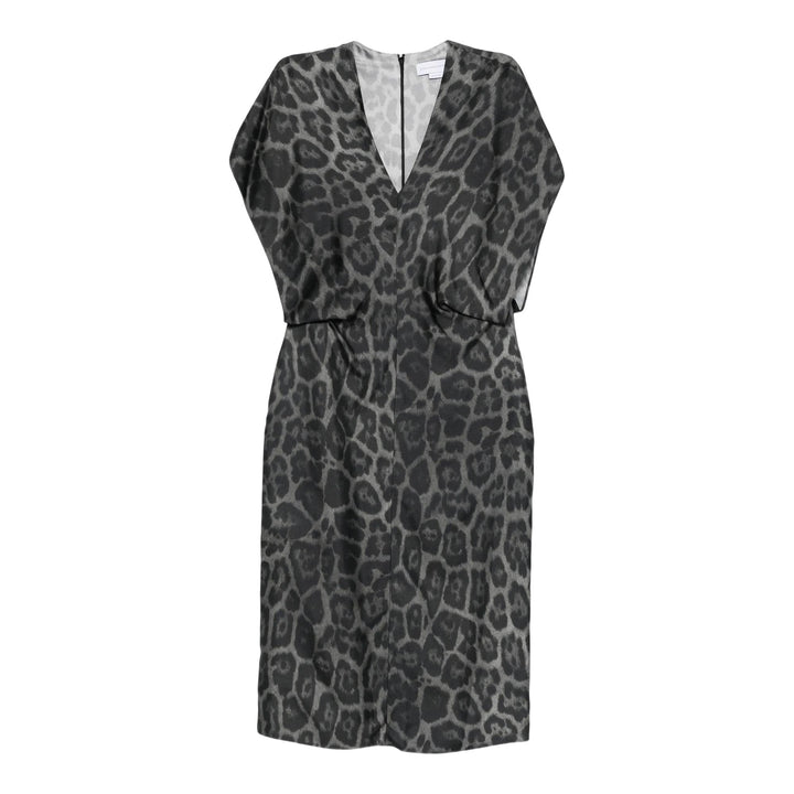 Club21 - Stella McCartney - Leopard V Neck Midi Dress - WOVEN DRESSES - Grey