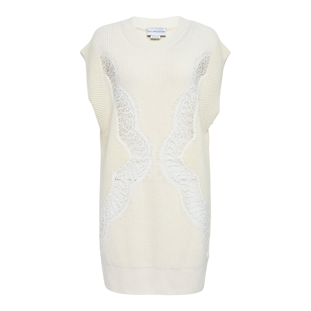 Club21 - Stella McCartney - Miracle Lace Sleeveless Top - KNIT TOPS - Off-White