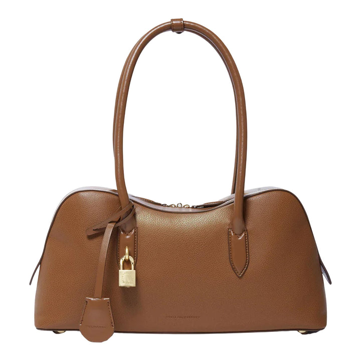Club21 - Stella McCartney - Ryder Horseback Shoulder Bag Embossed Grainy - HANDBAGS - Brown