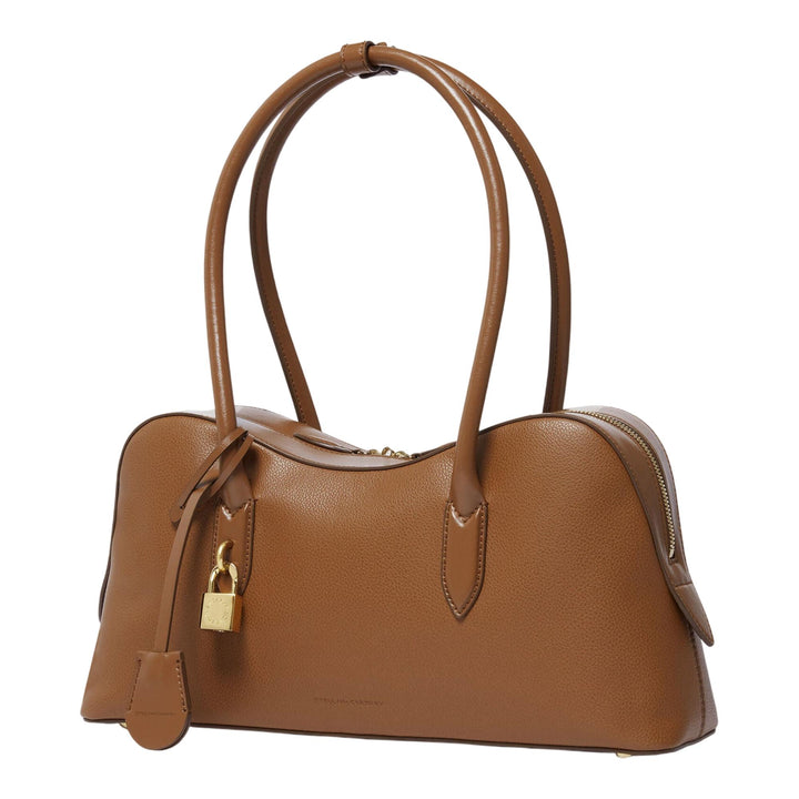 Club21 - Stella McCartney - Ryder Horseback Shoulder Bag Embossed Grainy - HANDBAGS - Brown