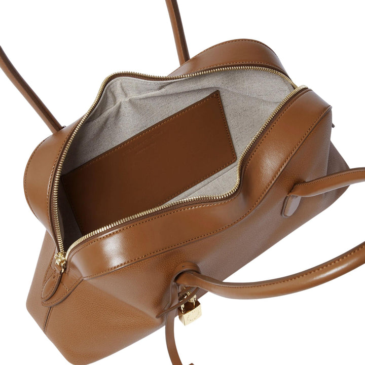 Club21 - Stella McCartney - Ryder Horseback Shoulder Bag Embossed Grainy - HANDBAGS - Brown