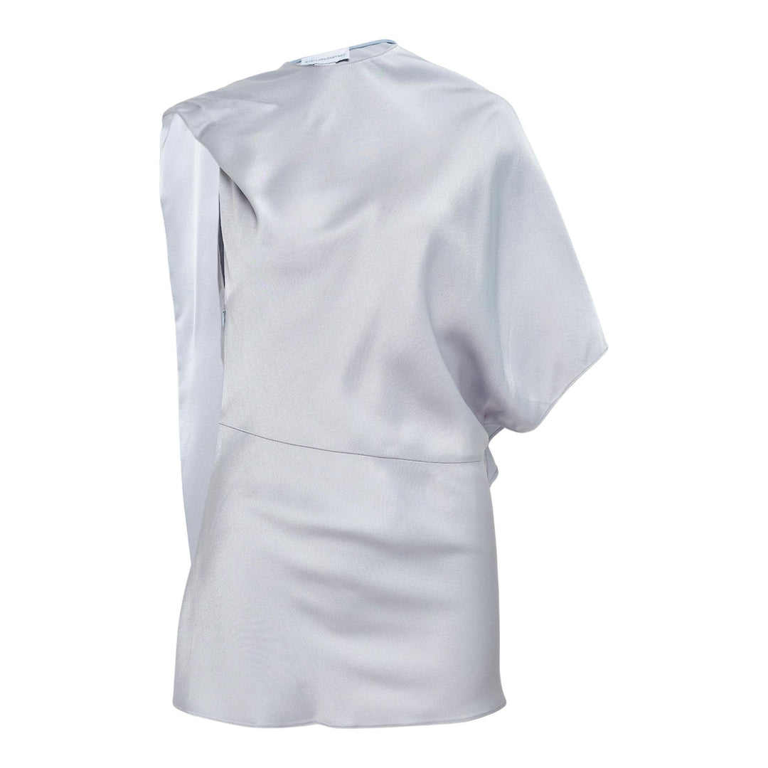 Club21 - Stella McCartney - Satin Asymmetric Top - WOVEN TOPS - Light Blue