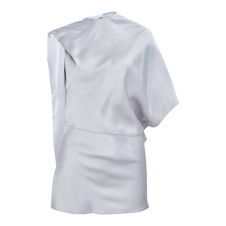 Club21 - Stella McCartney - Satin Asymmetric Top - WOVEN TOPS - Light Blue